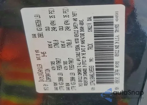 2006 Dodge Ram 1500 St z USA, uszkodzony, nr VIN 1D7HU16N06J105503